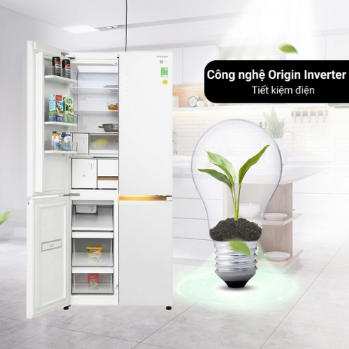 Tủ lạnh Toshiba Inverter 535 lít Japandi Multi Door GR-RF695WI-PGV(67)2