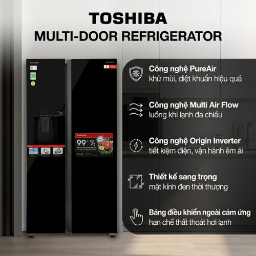 Tủ lạnh side by side Toshiba GR-RS755WIA-PGV(22)-XK6
