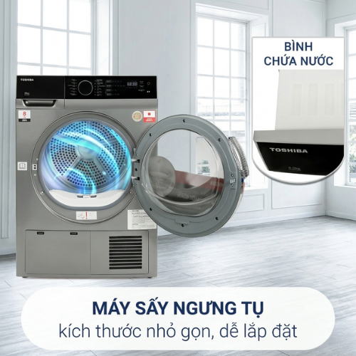 Máy sấy ngưng tụ Toshiba 8 kg TD-K90MEV(SK)4