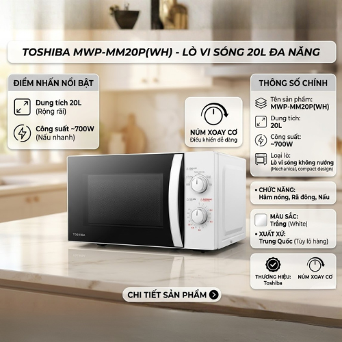 Lò vi sóng Toshiba MWP-MM20P(WH)3