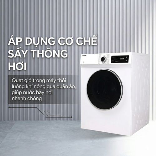Máy sấy thông hơi 7kg Toshiba TD-H80SEV(WK)5