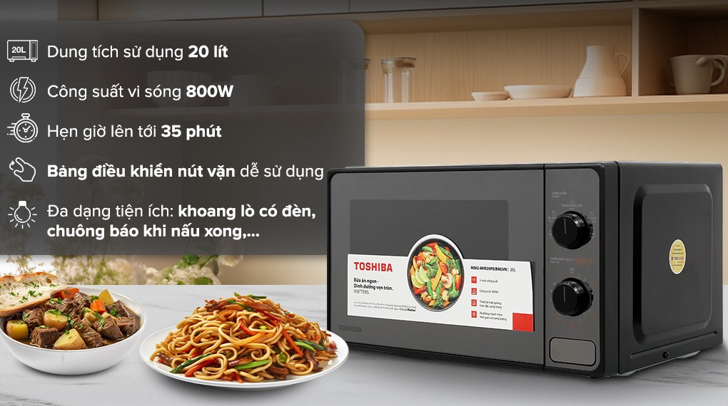 Lò vi sóng có nướng Toshiba MM2-MG20PE(BM)VN1