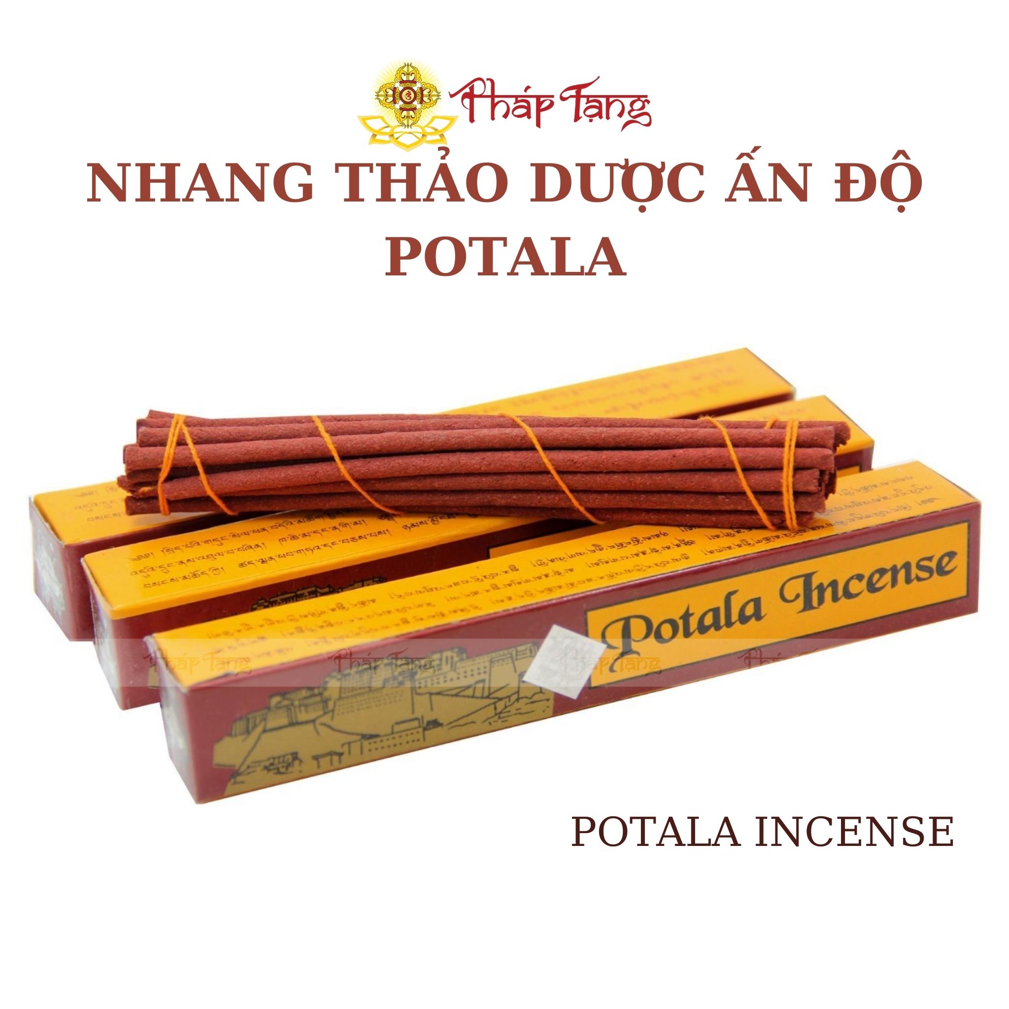 Nhang thảo dược Potala bột gỗ màu nâu xám không đều