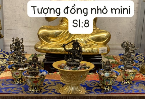 Tôn tượng Đức Phật Mẫu Tara Trắng Nepal mini 7cm