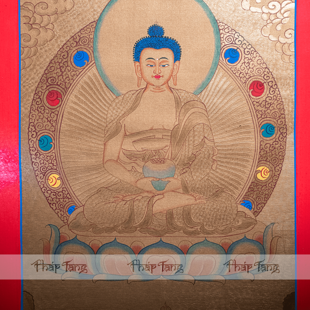 Thangka Đức Bổn Sư Thích Ca khổ 44x55cm