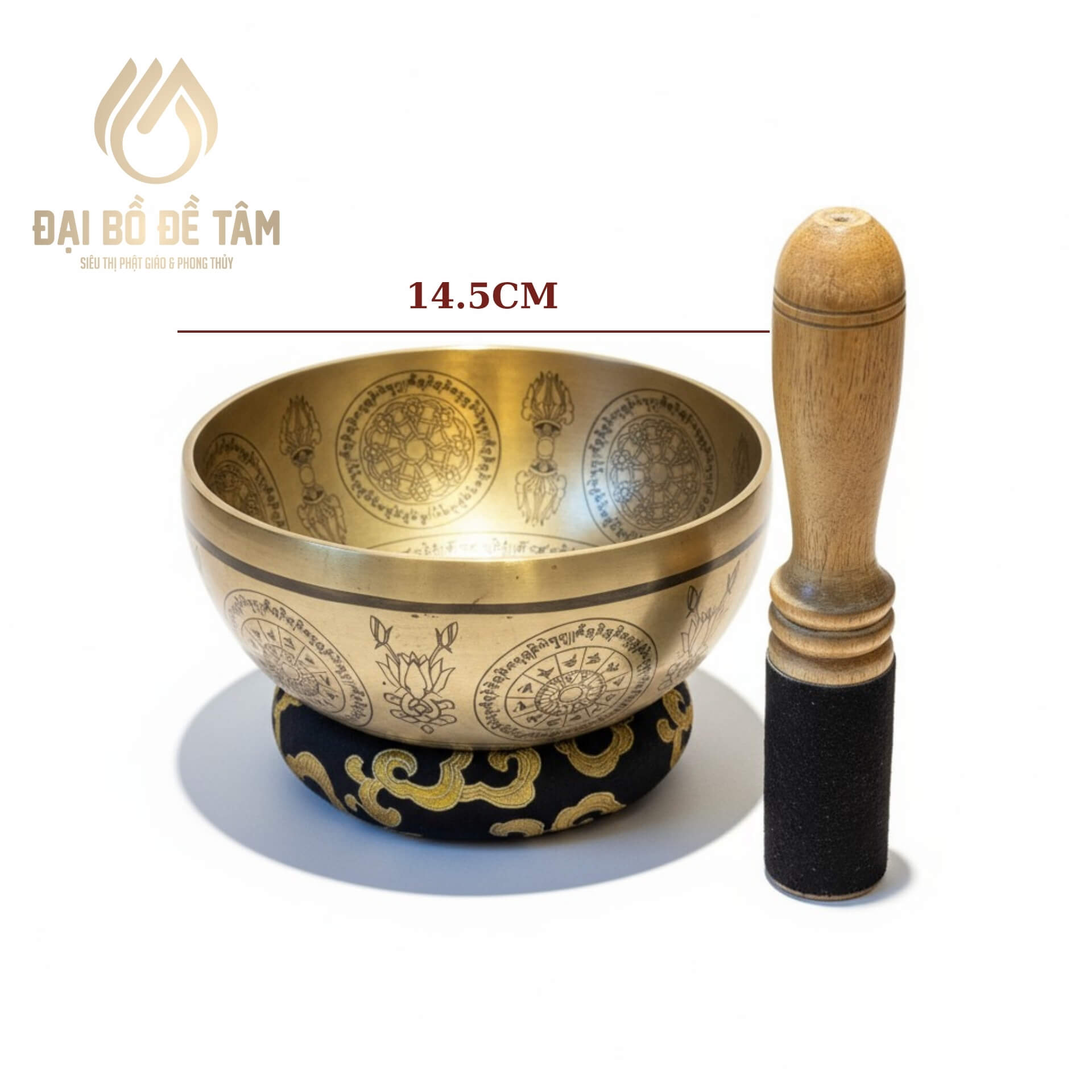 Chuông Xoay Tây Tạng Kim Cương Thủ Bồ Tát 14,5cm – Năng Lượng Giác Ngộ