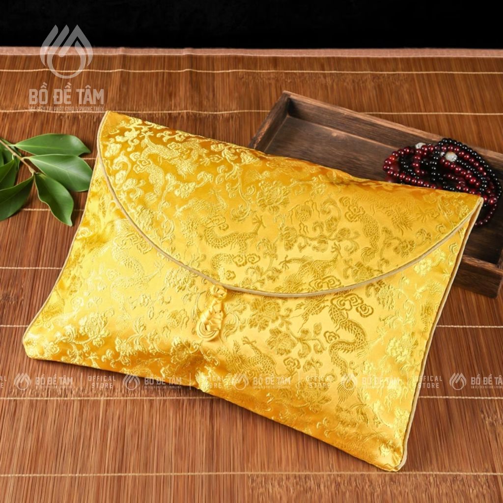 Túi Vải Gấm Đựng Kinh Sách Họa Tiết Phật Giáo Trang Trọng | Siêu Thị Bồ Đề Tâm