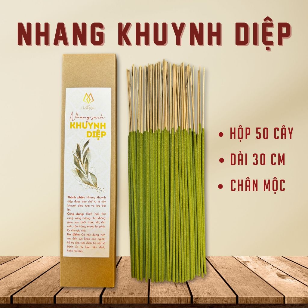 Nhang Thảo Mộc Tự Nhiên Hộp 50 Cây, Ít Khói, Thơm Mát, An Toàn | Siêu Thị Bồ Đề Tâm