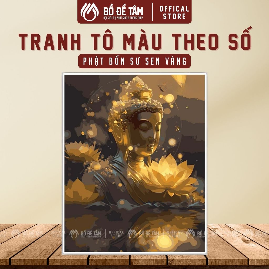 Bộ Tranh Tô Màu Theo Số Canvas 40x50cm – Khung Sẵn, Màu Acrylic, Phụ Kiện Treo
