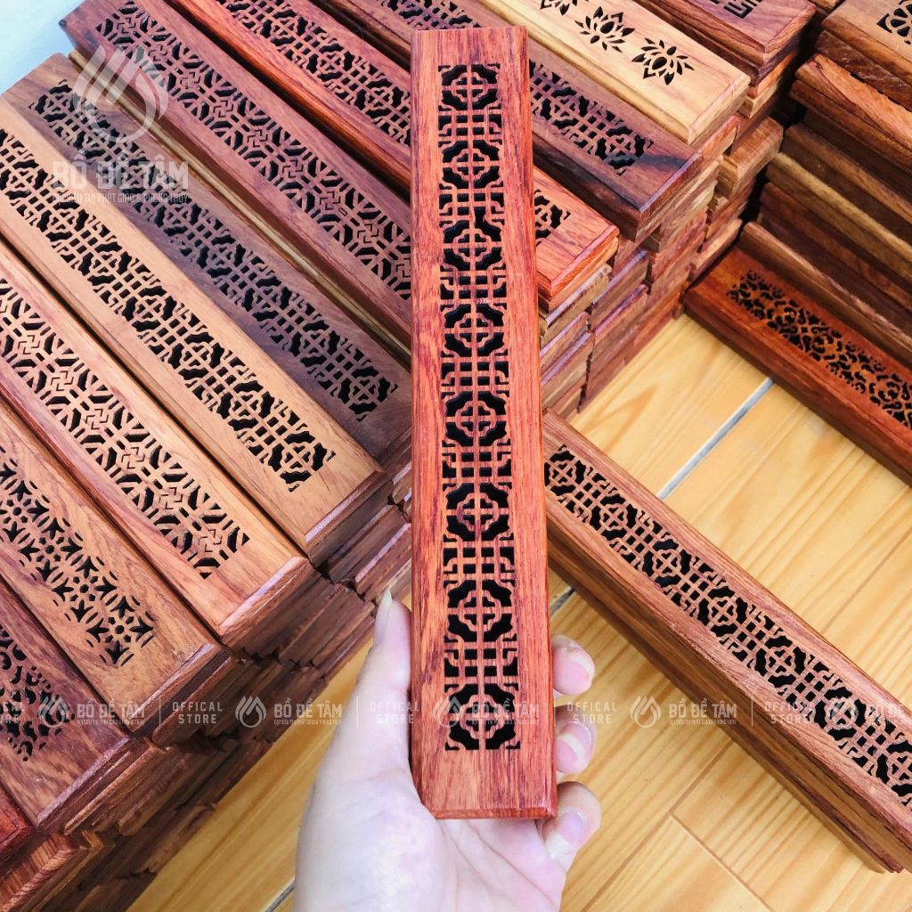 Hộp Gỗ Xông Trầm Không Tăm Bằng Gỗ Hương, Đốt Nhang Thanh Thư Giãn | Siêu Thị Bồ Đề Tâm