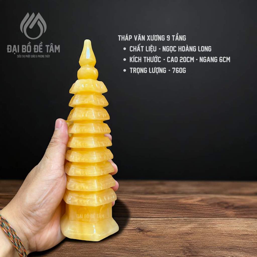 Tháp Văn Xương Ngọc Hoàng Long 9 Tầng Đá Tự Nhiên Phong Thủy