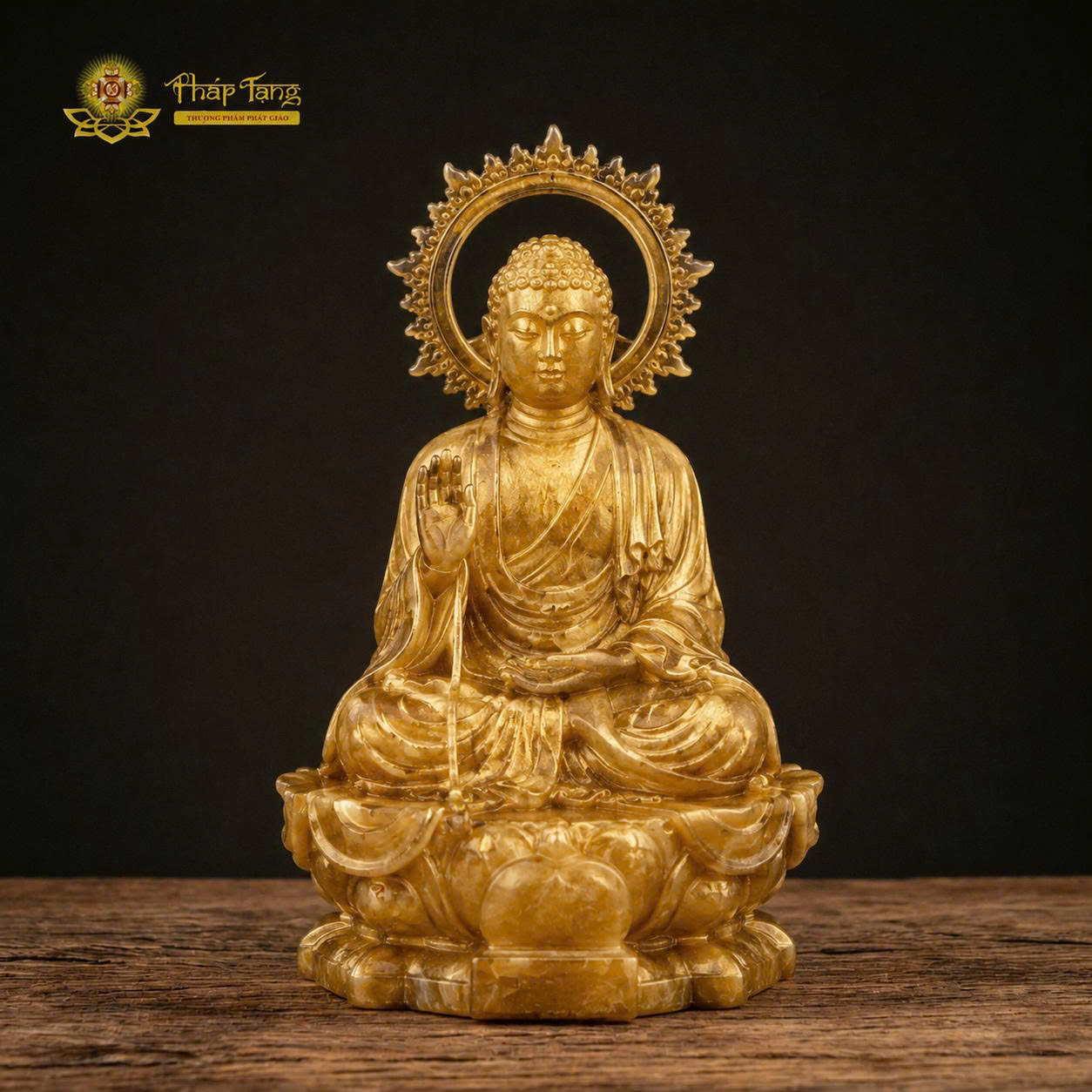 Tượng Đức Địa Tạng Vương Bồ Tát đồng Đài Loan không mão thế ngồi 30cm tại Pháp Tạng