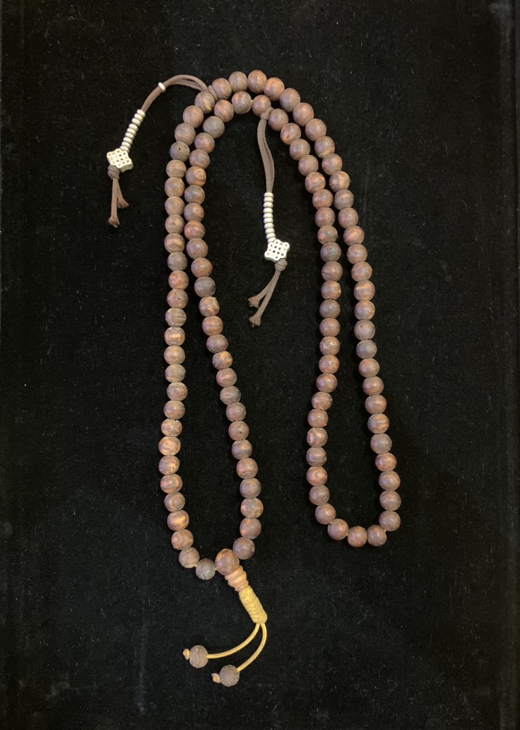 CHUỖI MALA CỔ BỒ ĐỀ TAM BẢO TÚC SỐ BẠC