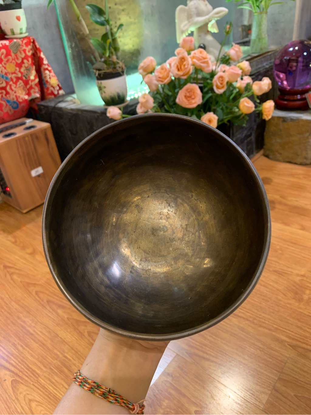 CHUÔNG XOAY ĐỒNG THỦ CÔNG TRƠN 15,5cm/700g