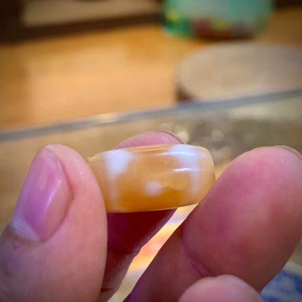 DZI 3 MẮT MANDALA PASTEL NEPAL 2cm