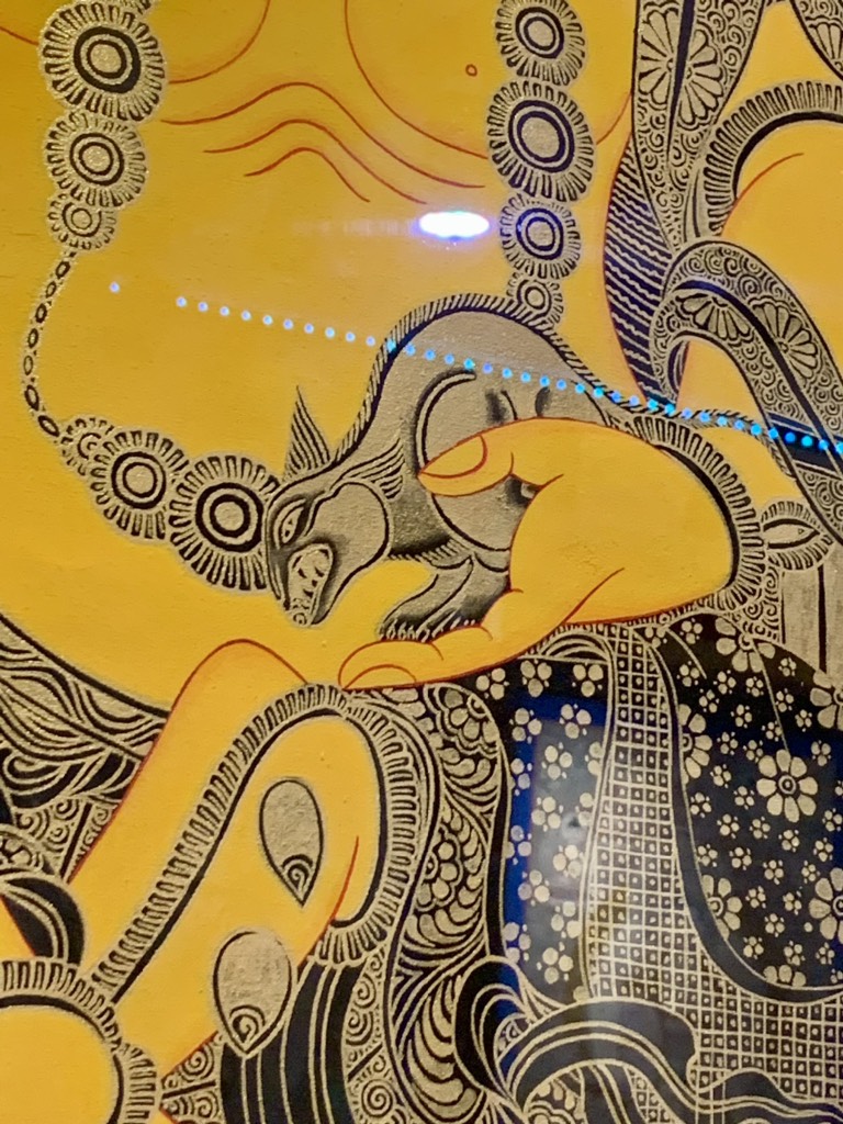 THANGKA BDT75.11 HOÀNG THẦN TÀI VẼ VÀNG 108X145