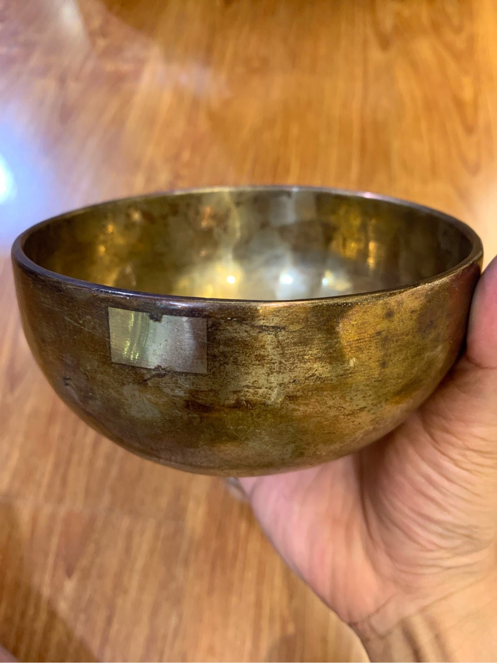 CHUÔNG XOAY TIBET 13CM MÀU VÀNG