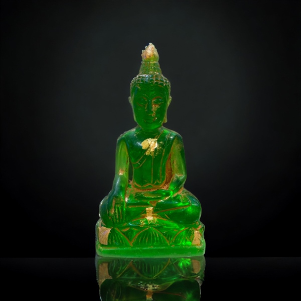 ĐỨC PHẬT BỔN SƯ NGỌC NAGA XANH LÁ 17CM