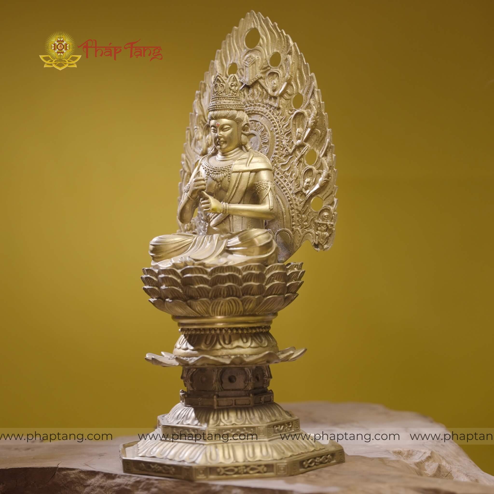 ĐỨC PHẬT TỲ LÔ GIÁ NA ĐỒNG ĐL 40CM