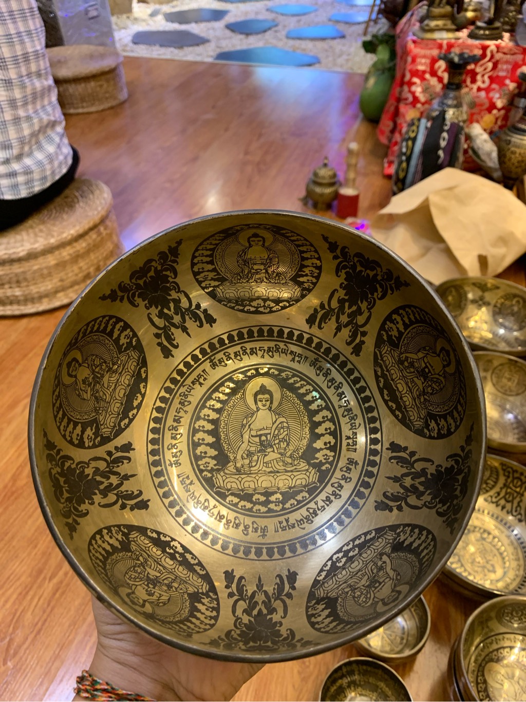 CHUÔNG XOAY KHẮC HOẠ TIẾT NEPAL