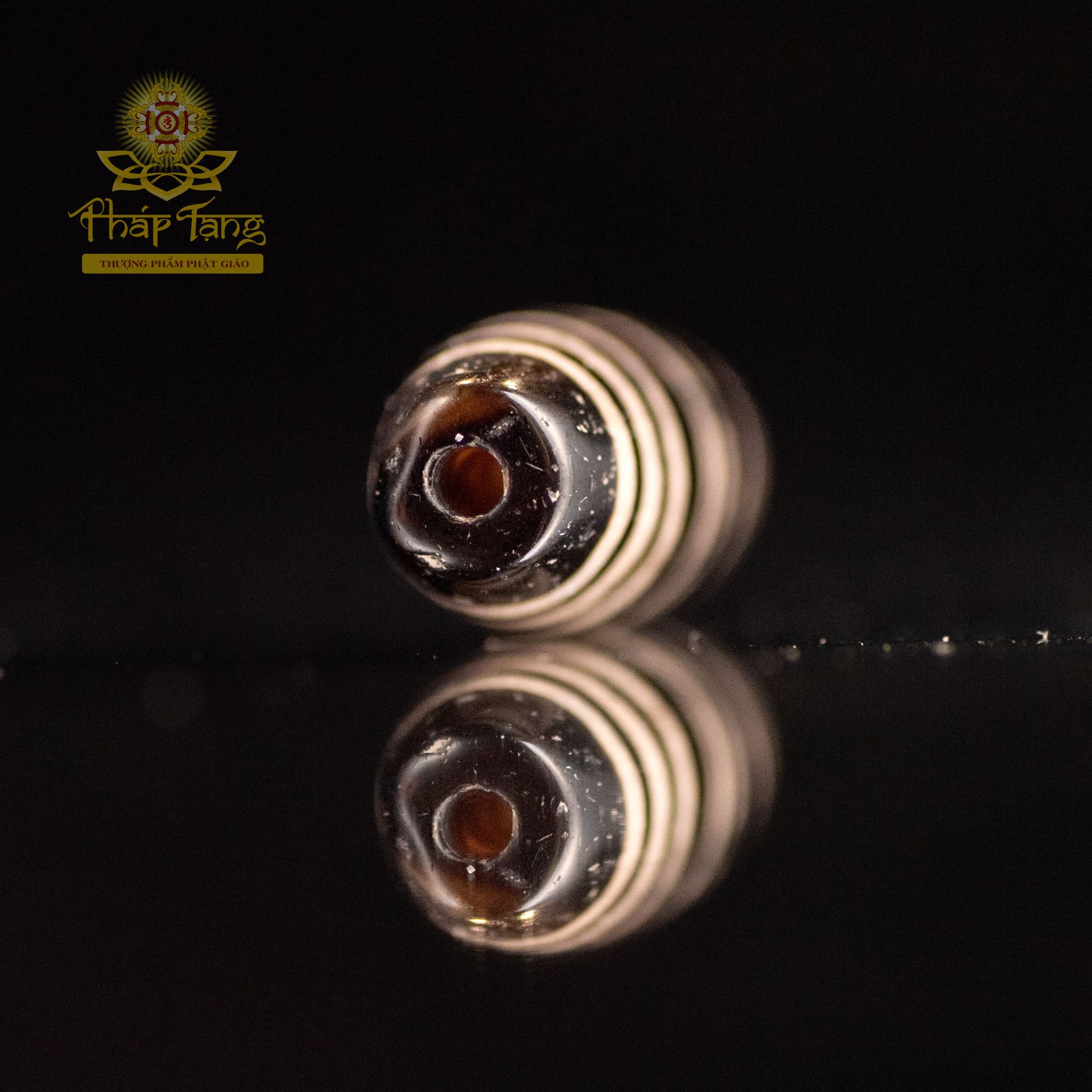 Pum Dzi Cổ Tây Tạng (Dzi Sọc Ngang) - Hạt Trống 3cm