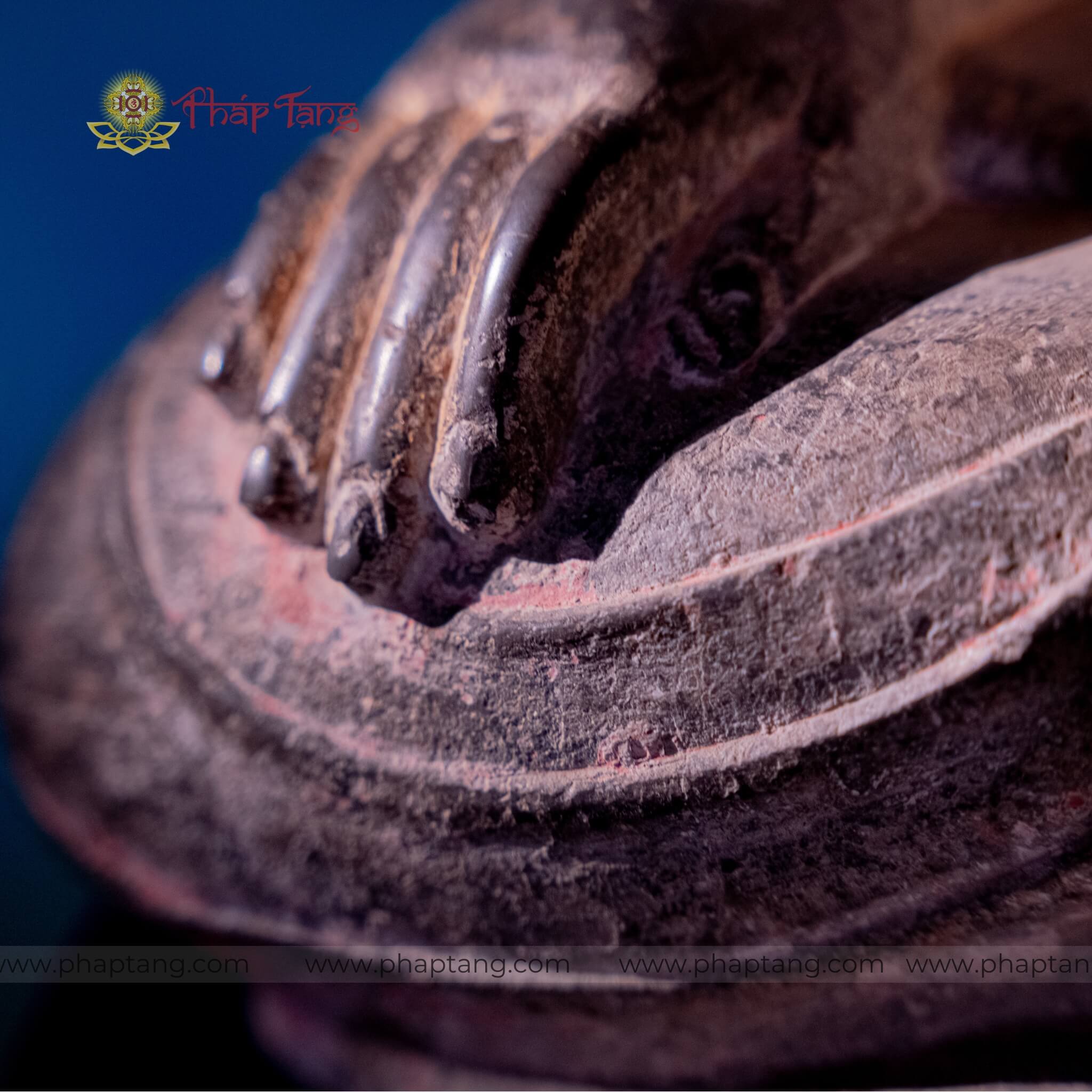 TƯỢNG ĐỨC TỪ PHỤ A DI ĐÀ ĐÁ CỔ ẤN ĐỘ CAO 55CM