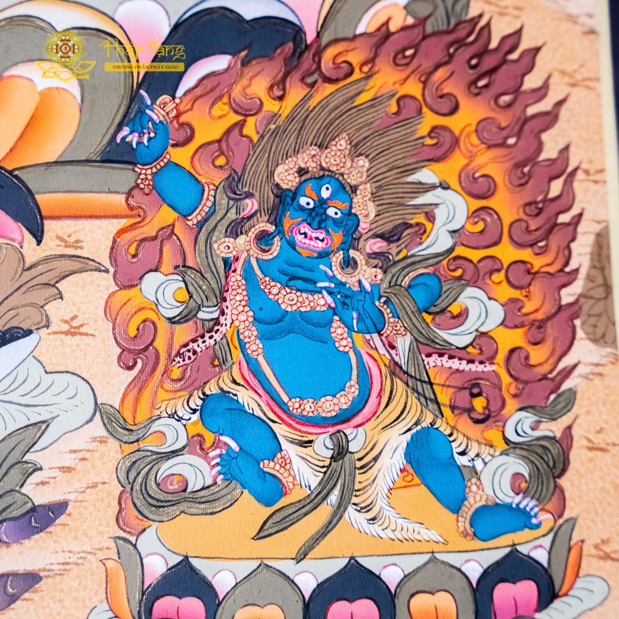THANGKA BỒ TÁT QUAN QUAN ÂM TỨ THỦ KT 45 X 55cm