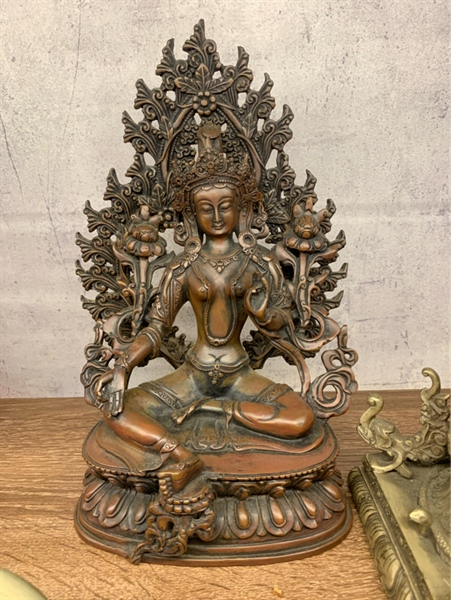 BỒ TÁT TARA XANH ĐỒNG ĐÀI LOAN 25CM