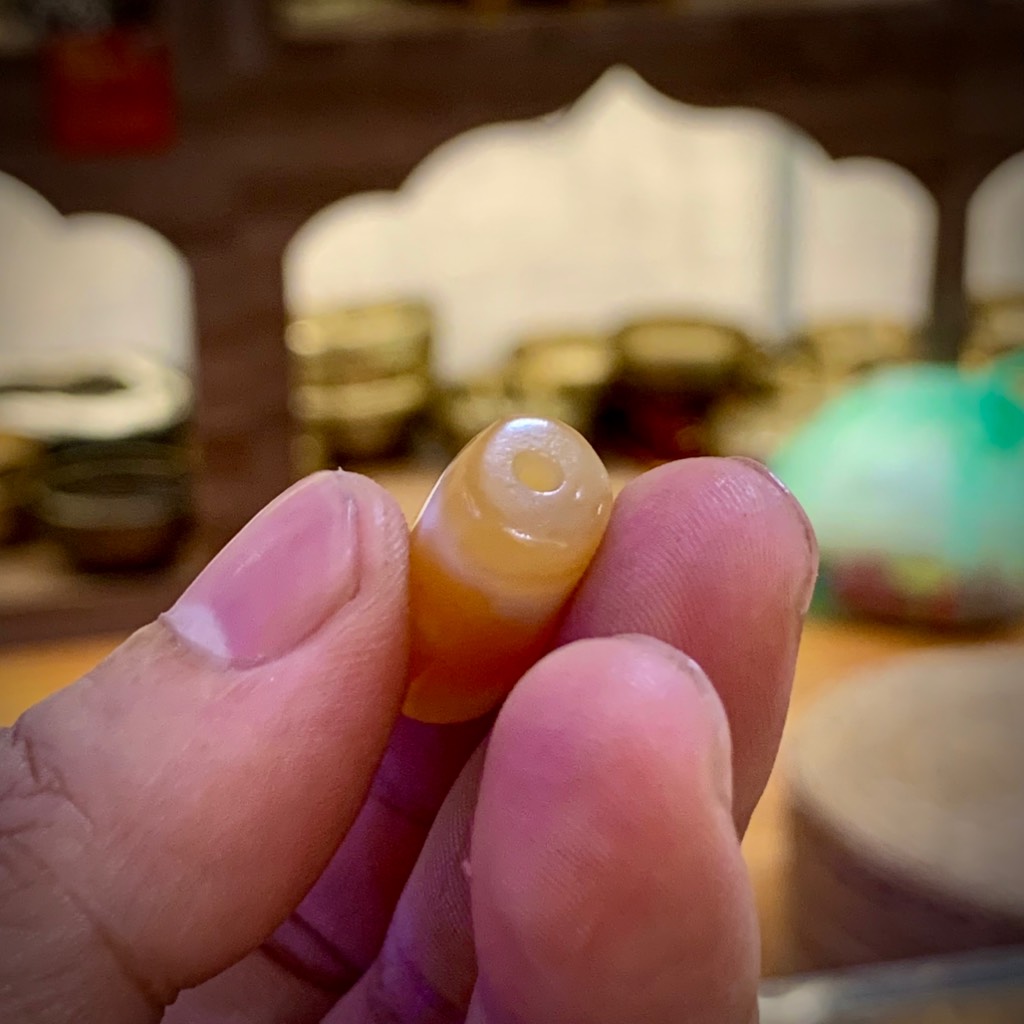 DZI 3 MẮT MANDALA PASTEL NEPAL 2cm