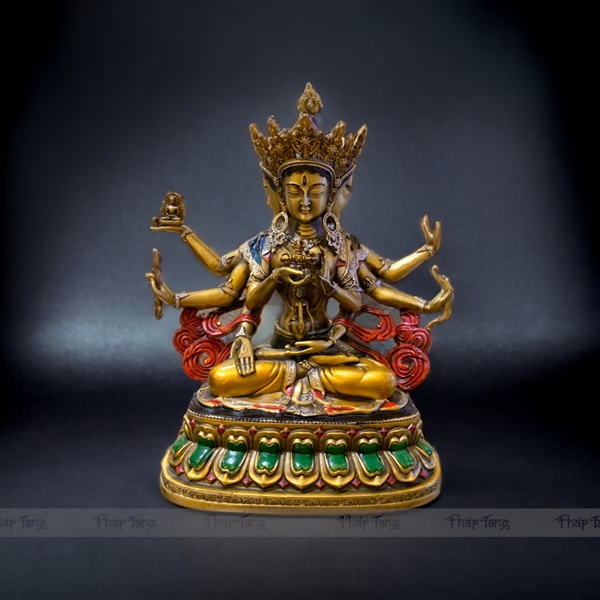 PHẬT ĐẢNH TÔN THẮNG ĐỒNG PHÁP LAM 30CM