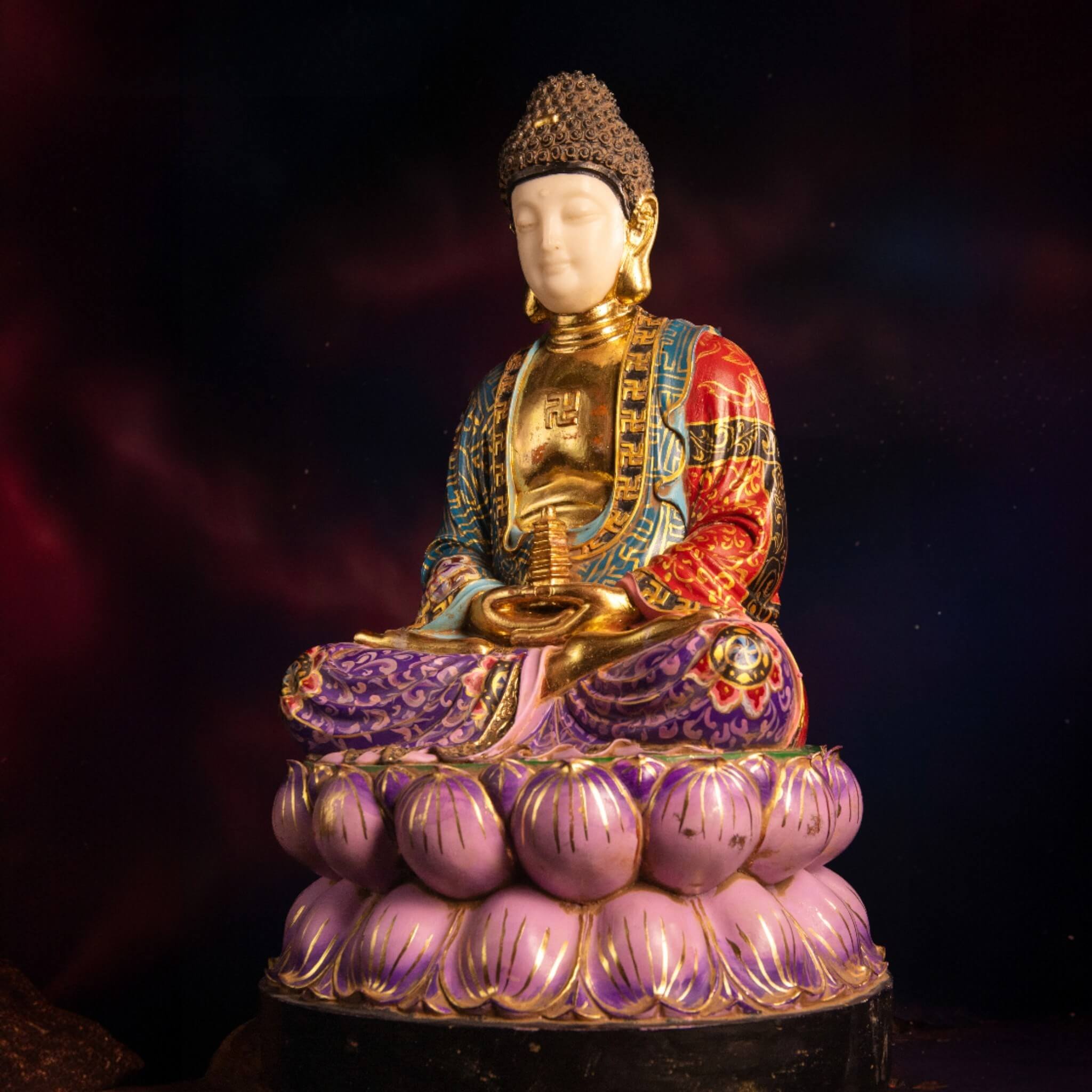 Bộ Thánh Tượng Tam Thế Phật Hán Bạch Ngọc Xưa 68CM (Sưu Tầm)