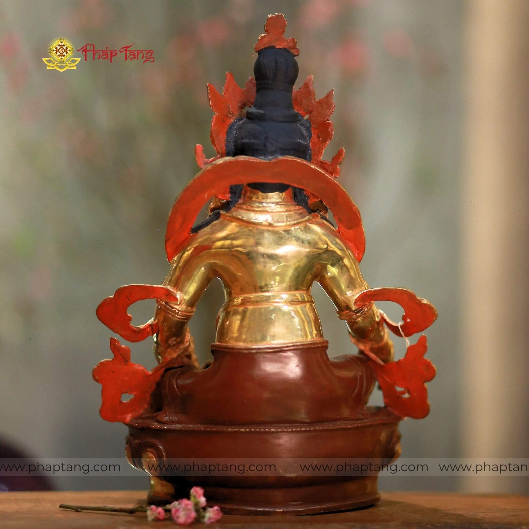 BỒ TÁT HOÀNG THẦN TÀI TIBET MẠ VÀNG 14K 33CM