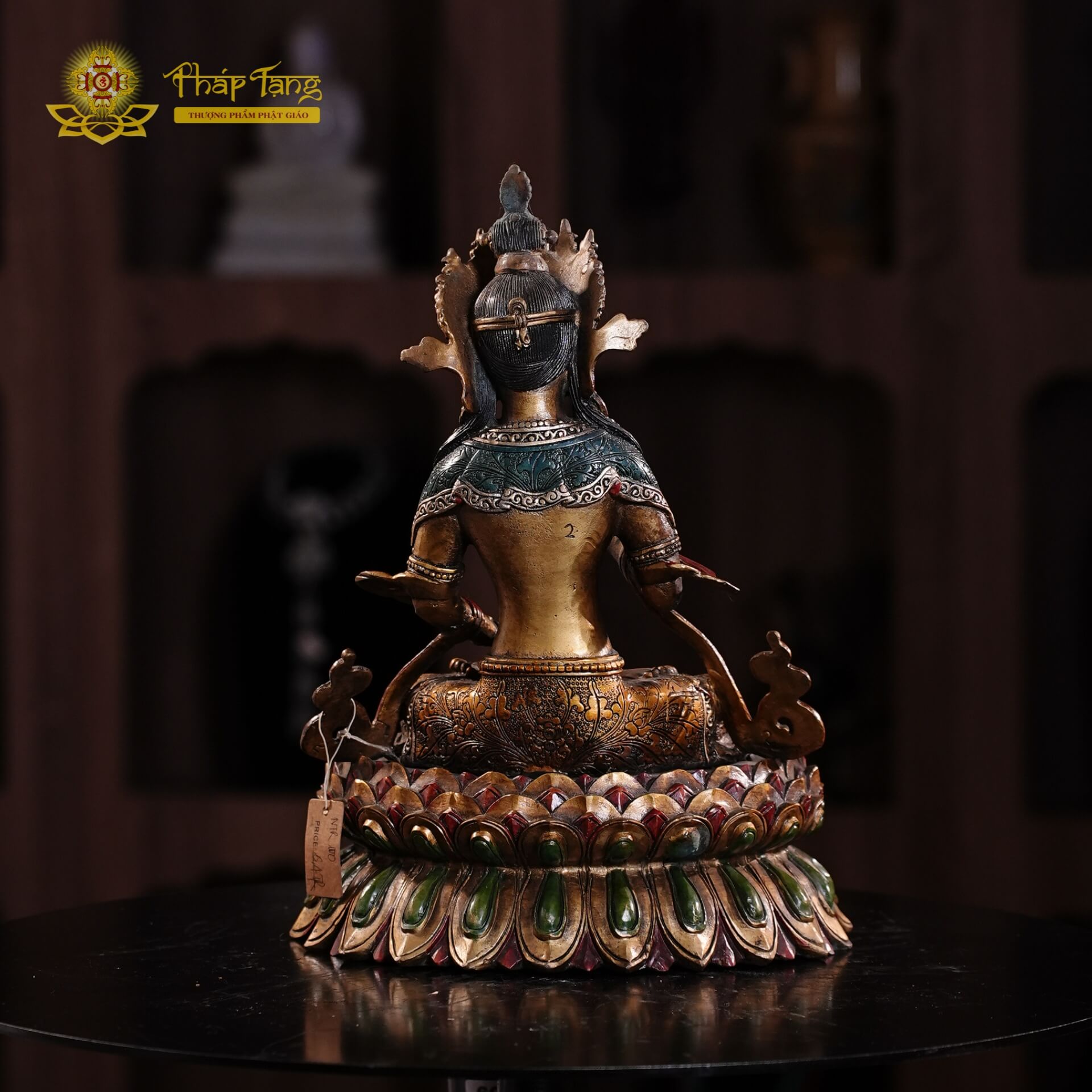 Tượng Bồ Tát Kim Cang Tát Đỏa Đồng Pháp Lam 33cm Đài Loan