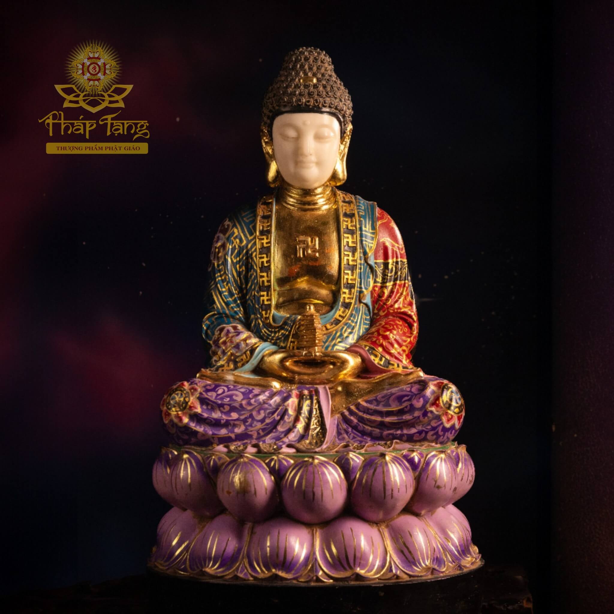 Bộ Thánh Tượng Tam Thế Phật Hán Bạch Ngọc Xưa 68CM (Sưu Tầm)