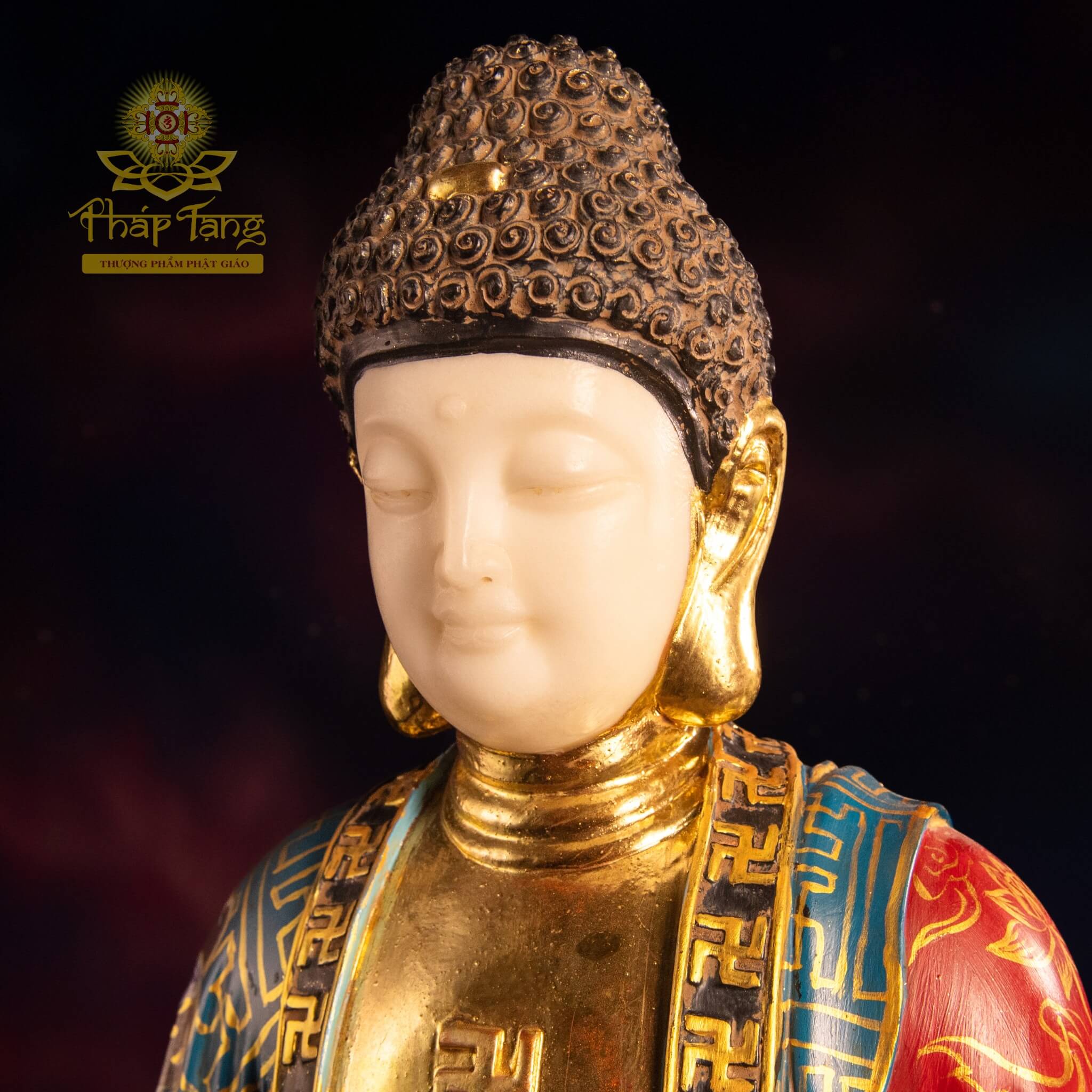 Bộ Thánh Tượng Tam Thế Phật Hán Bạch Ngọc Xưa 68CM (Sưu Tầm)