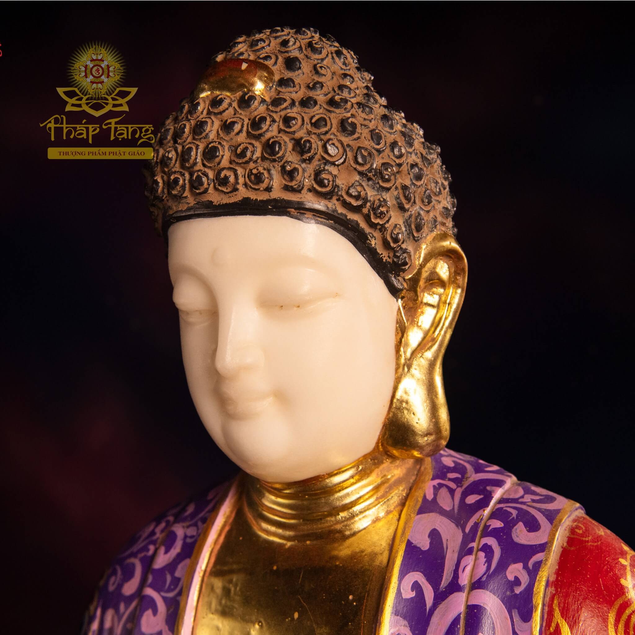 Bộ Thánh Tượng Tam Thế Phật Hán Bạch Ngọc Xưa 68CM (Sưu Tầm)