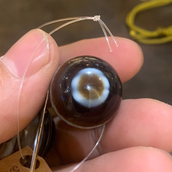 Dzi 1 Mắt Hành Giả Tibet (Eye Agate) - Khai Mở Trí Tuệ & Hộ Mệnh
