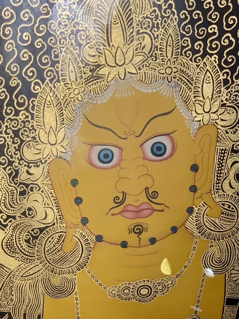 THANGKA BDT75.11 HOÀNG THẦN TÀI VẼ VÀNG 108X145