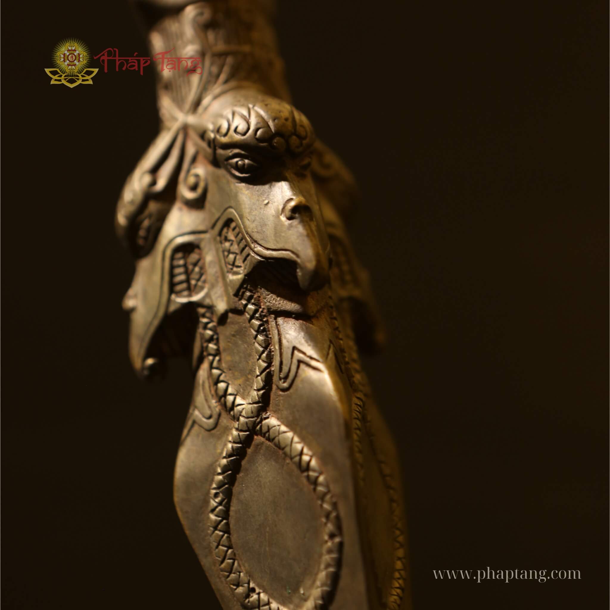 CHÀY PHỔ BA MÃ ĐẦU MINH VƯƠNG ĐỒNG 33CM