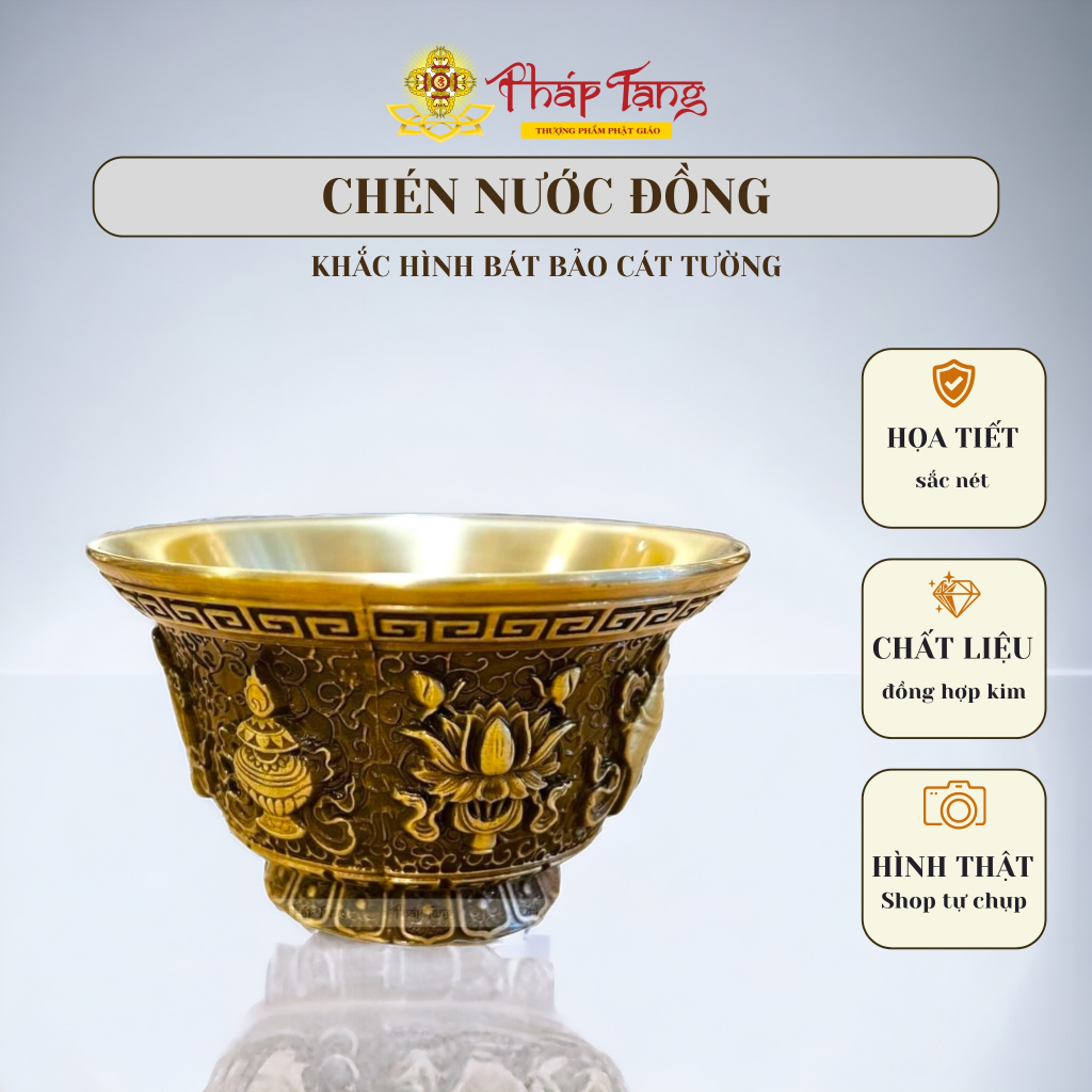 CHÉN NƯỚC CÚNG ĐỒNG KHẮC BÁT CÁT TƯỜNG