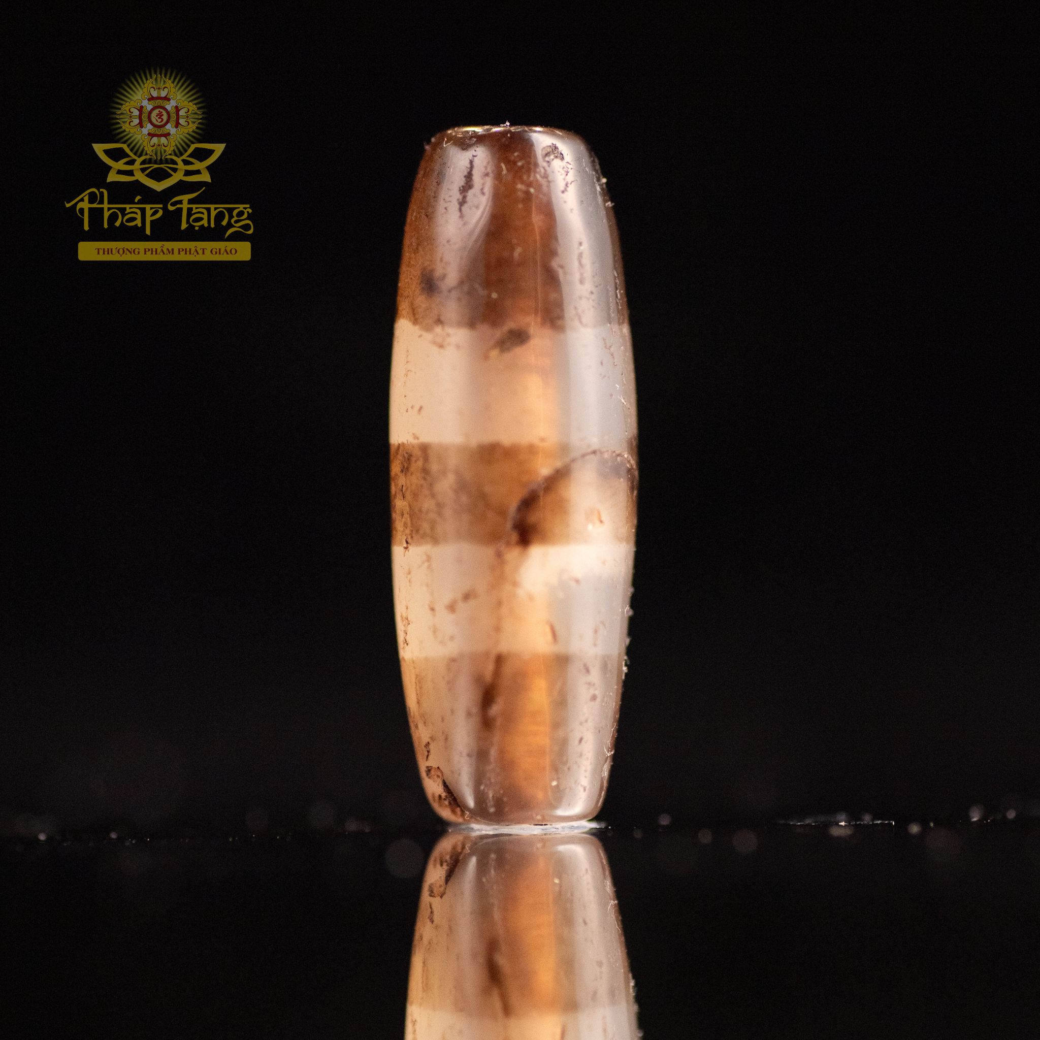 Chung Dzi Mã Não Xưa Xuyên Thấu (Tibet) - Dzi Sọc Ngang Độc Bản