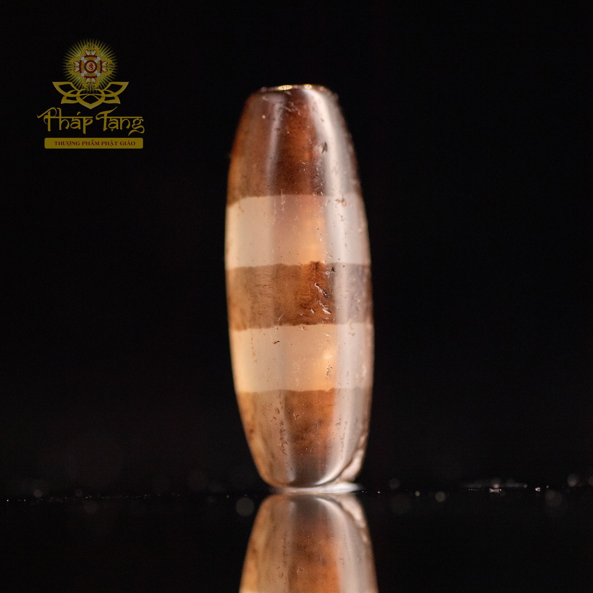 Chung Dzi Mã Não Xưa Xuyên Thấu (Tibet) - Dzi Sọc Ngang Độc Bản