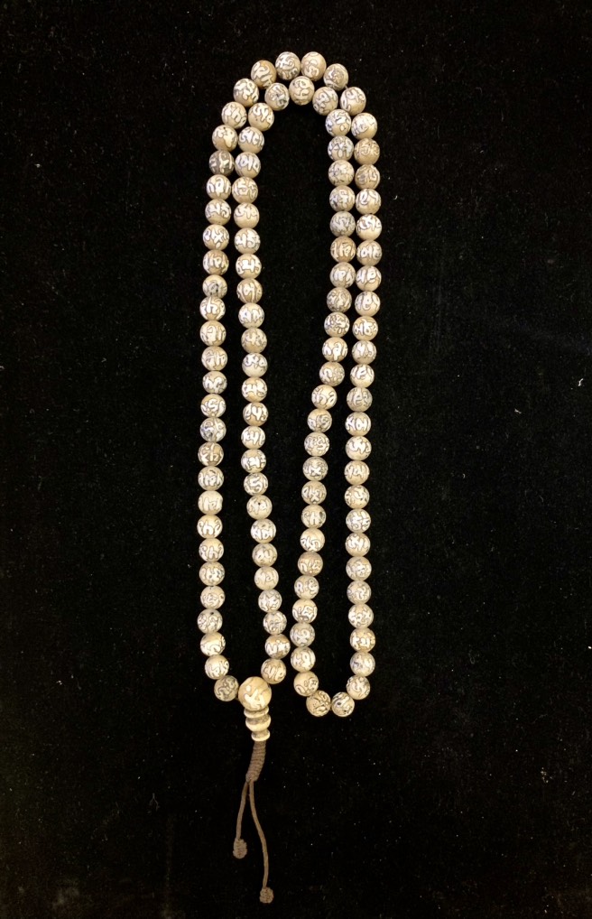 CHUỖI MALA 108 XƯƠNG YAK KHẮC THẦN CHÚ