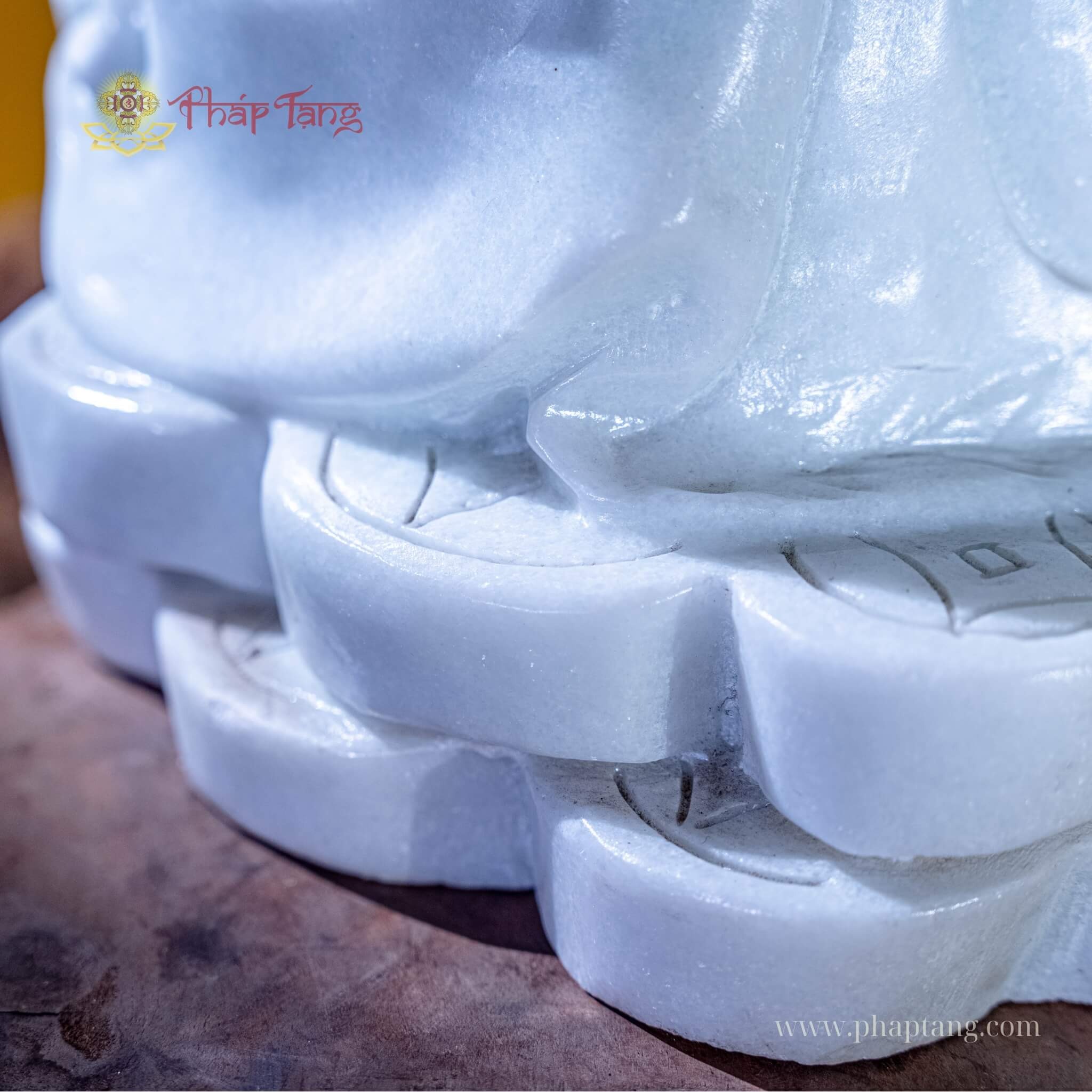 BỒ TÁT DI LẶC VÁC CÀNH ĐÀO ĐỨNG CẨM THẠCH XANH VN 70CM