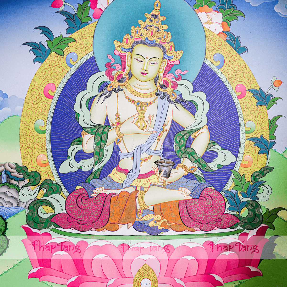 THANGKA BDT71.3 BỒ TÁT KIM CANG TÁT ĐỎA 65X77