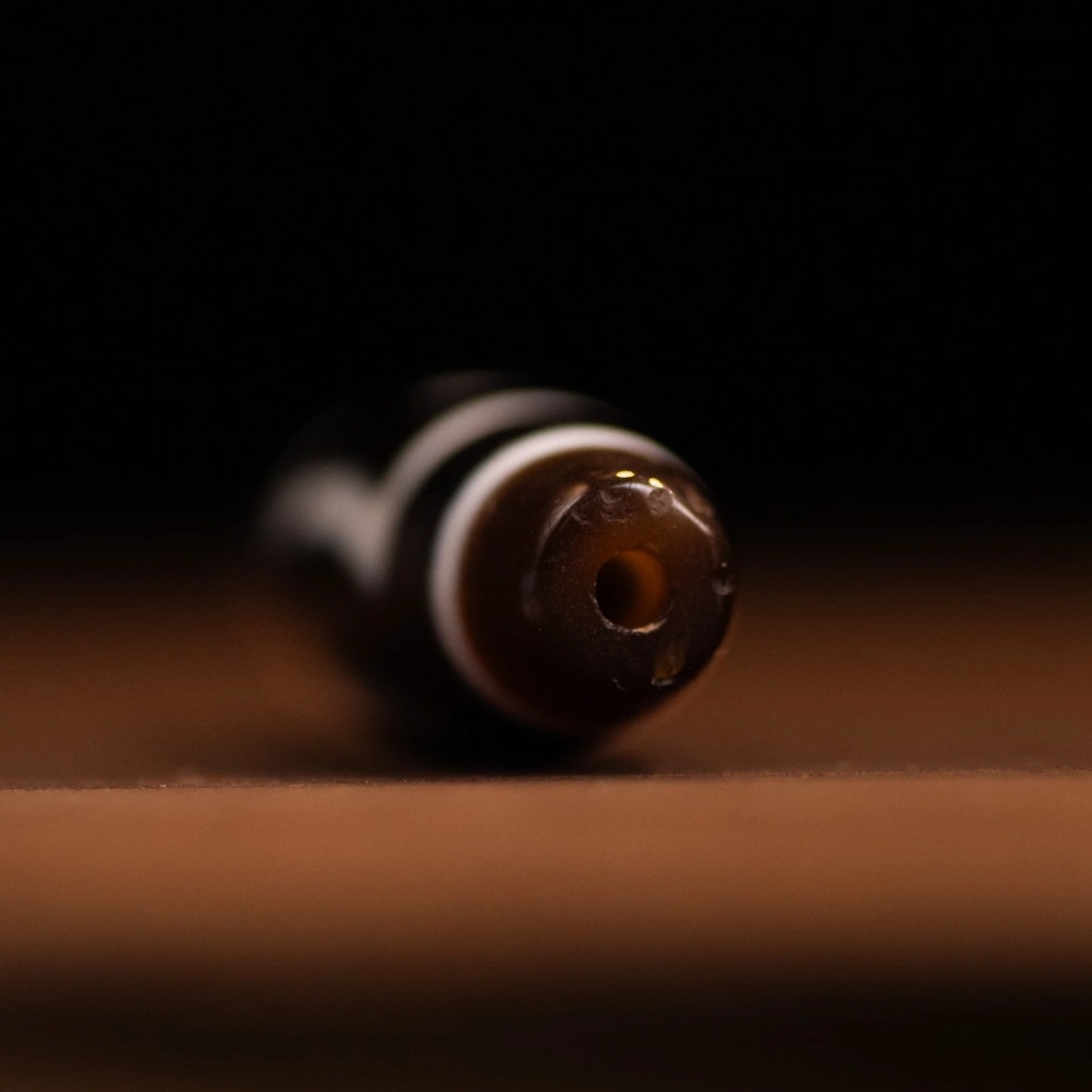 Dzi Thiên Địa Kép Thân Trụ Đen 3.8CM - Kết Nối Thiên Địa Nhân