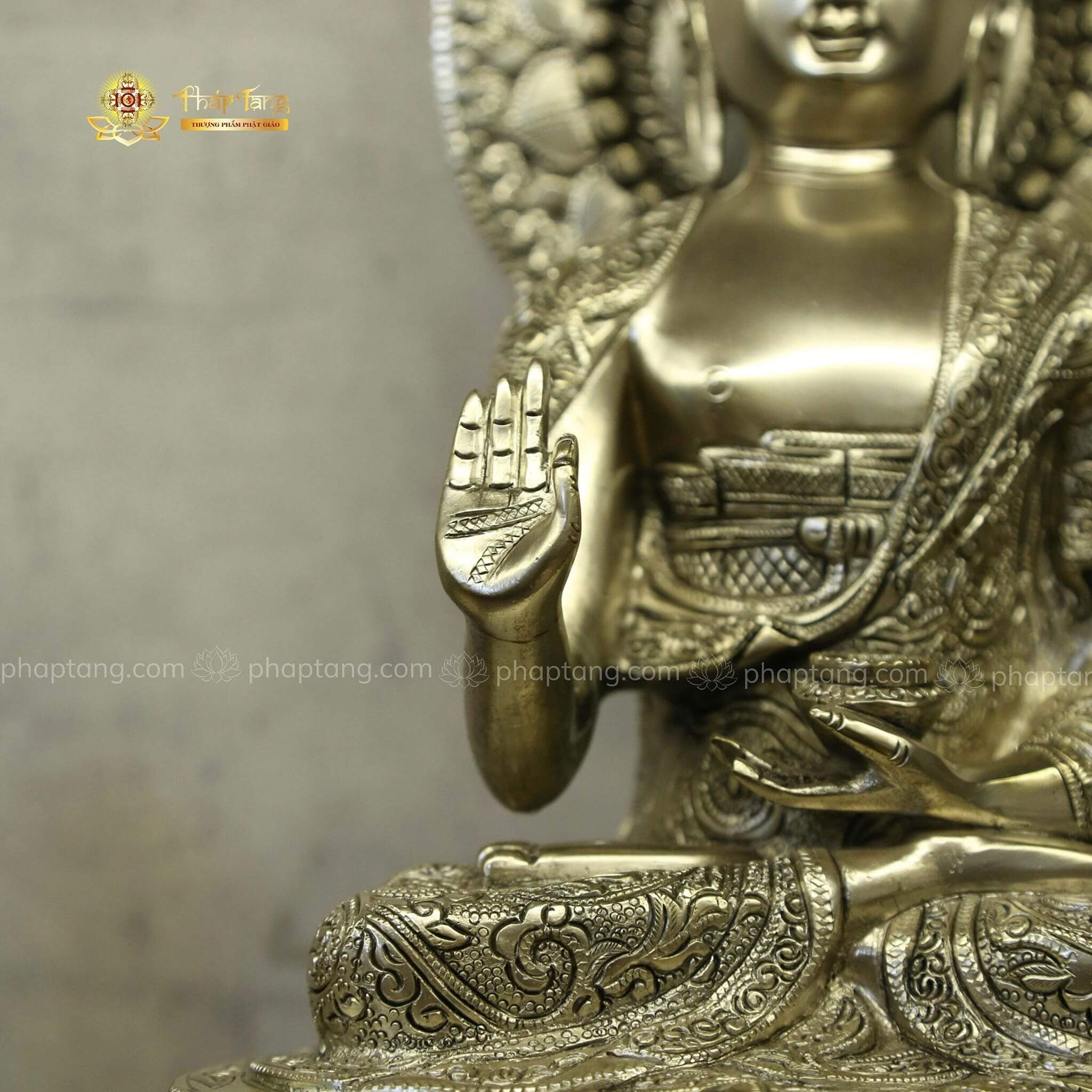 ĐỨC BỔN SƯ THÍCH CA ĐỒNG MẠ BẠC ẤN ĐỘ 36CM