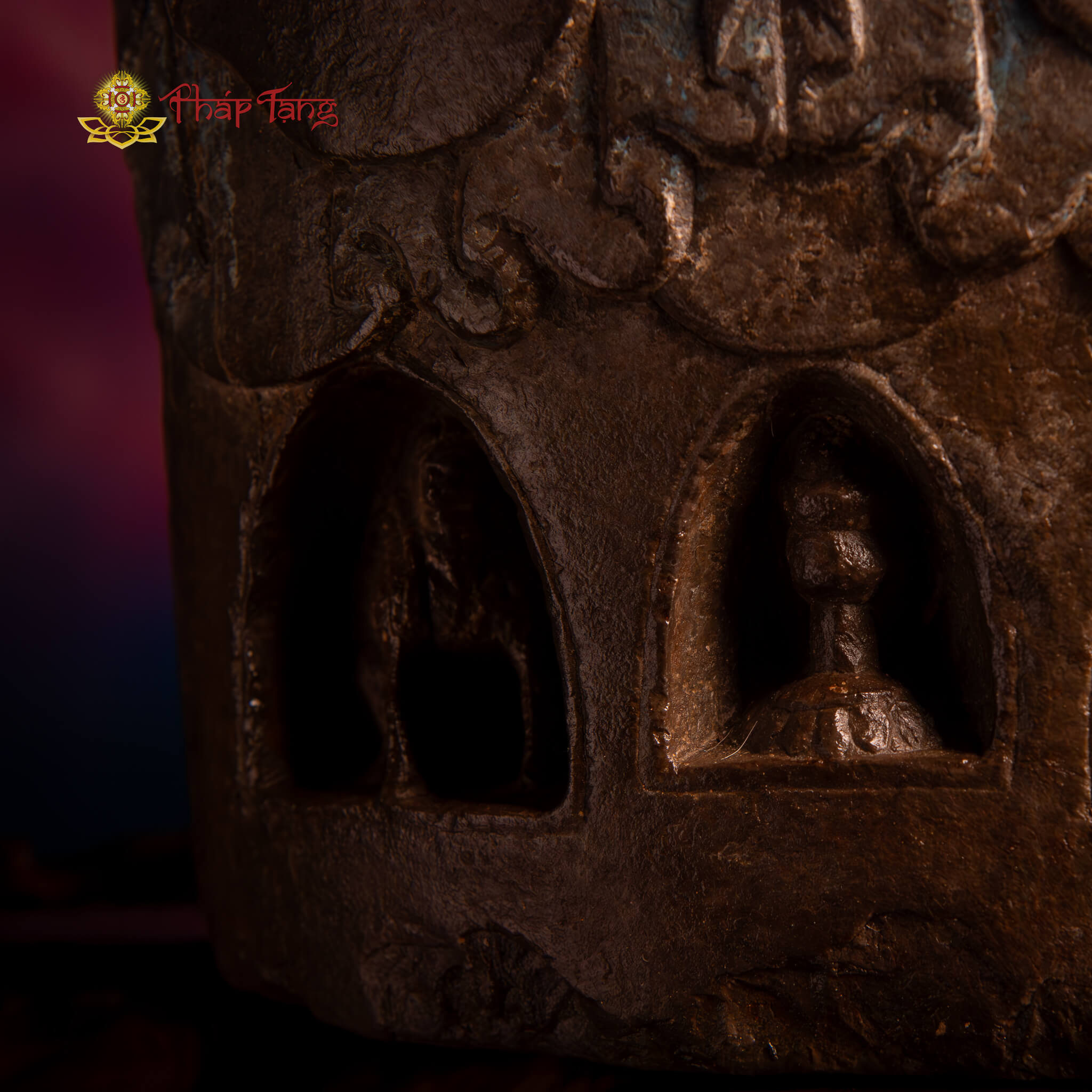 ĐỨC PHẬT BỔN SƯ ĐÁ XANH NGUYÊN KHỐI XƯA ẤN TIẾP DẪN DÁNG NGỒI 70CM