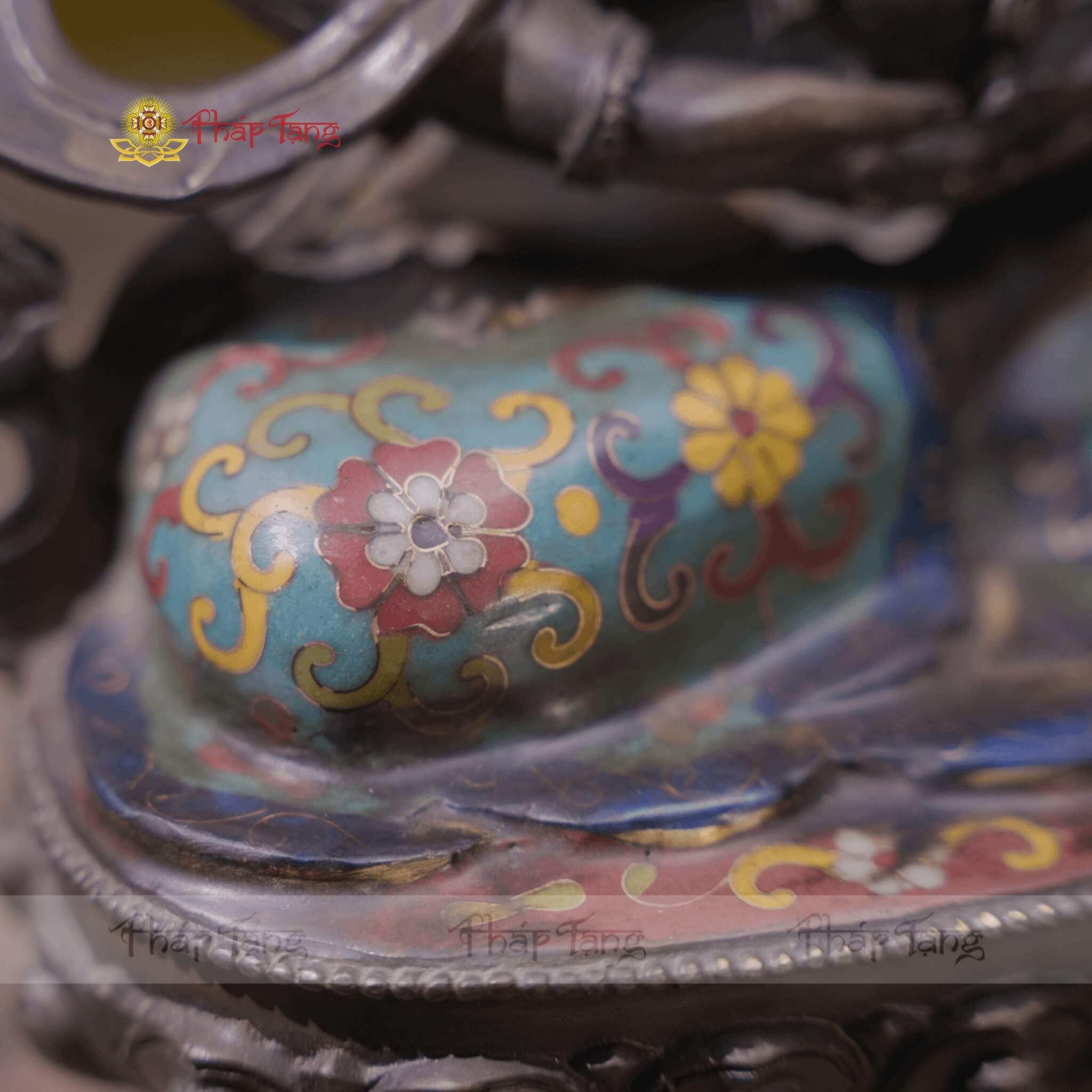 ĐỨC PHẬT VÔ LƯỢNG THỌ ĐỒNG VẼ MÀU NEPAL