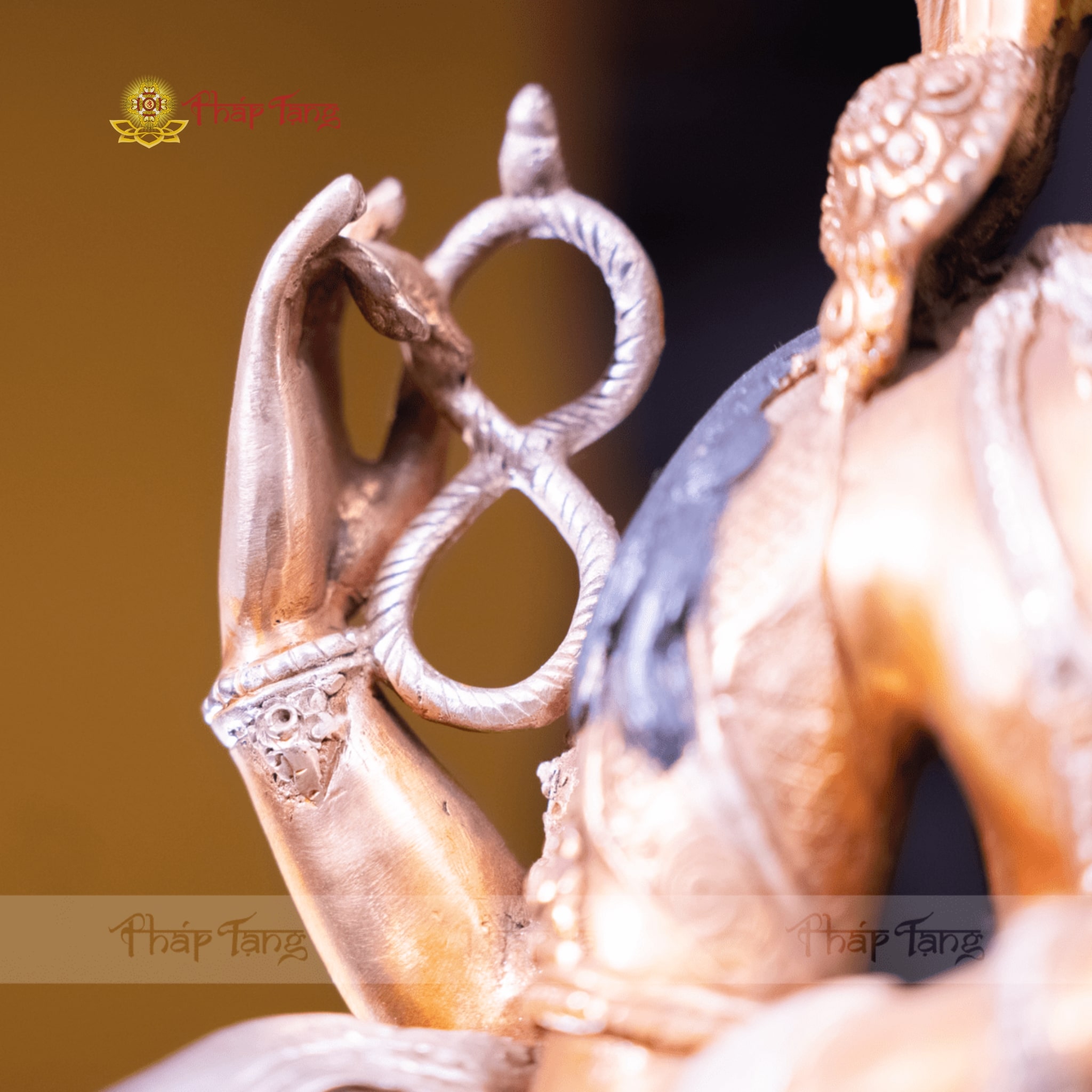 TÔN TƯỢNG ĐỨC QUAN ÂM TỨ THỦ ĐỒNG NEPAL 60CM